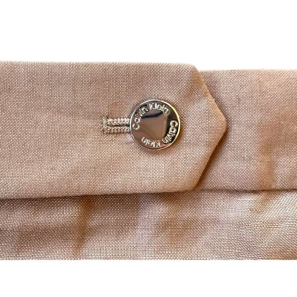 Calvin Klein Linen Tapered Ankle Dress Pants | Women Plus 22W, Khaki NEW $109 - Picture 7 of 11